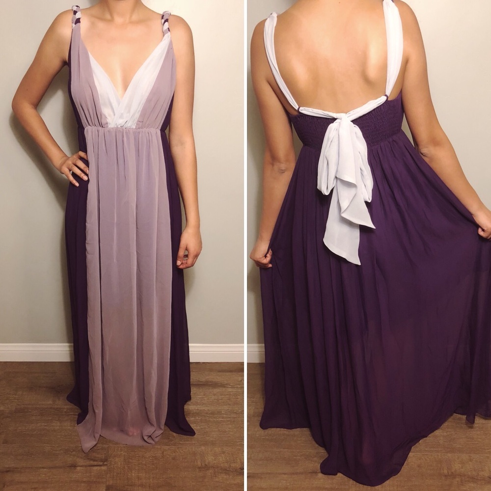 Color Block Long Dress